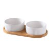 Sada keramických misek s podložkou Muncher bílá