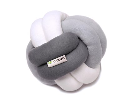 Pletený míček, white - grey - antracit
