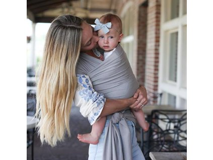 BOBA Nosič dětí / šátek Wrap Serenity Light Grey