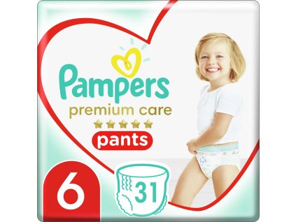 PAMPERS Premium Care Pants Kalhotky plenkové jednorázové 6 (16 kg+) 31 ks