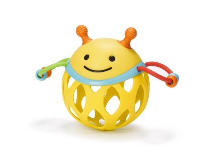 SKIP HOP Chrastítko na rozvoj motoriky kulatá do ruky Včelka 3m+