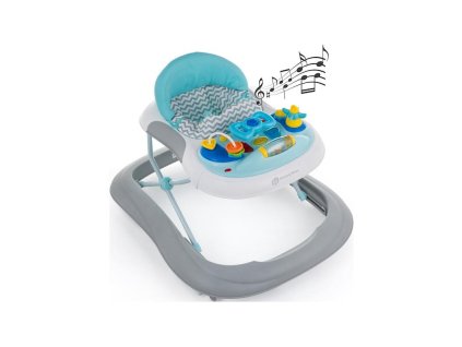 PETITE&MARS Chodítko se zvukem Monty Chevron Blue