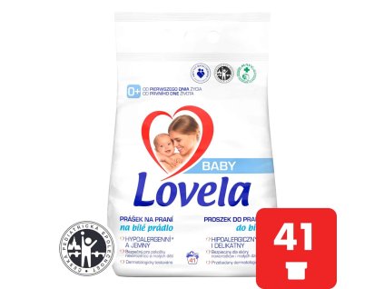 LOVELA Baby prášek na praní na bílé prádlo 4,1 kg / 41 pracích dávek