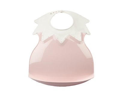 Plastový bryndák s límcem, Powder Pink