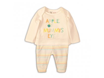 Kojenecký set - tričko a kalhoty, Minoti, ABC 1, bílá