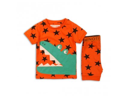 Pyžamo chlapecké krátké, Minoti, PYJA 25, oranžová