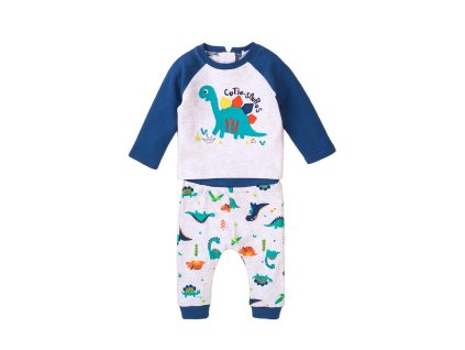 Kojenecký set - tričko a kalhoty, Minoti, Jurassic 4, modrá