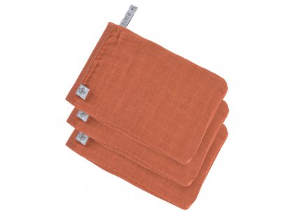 Muslin Wash Glove Set 3 pcs 2023 rust