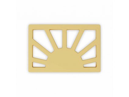 Mushie silikonove hryzatko SUN MutedYellow
