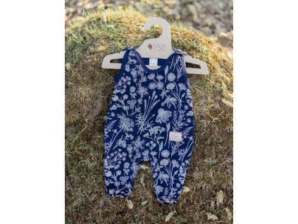 Kojenecké dupačky HERBARIUM (Barva Herbarium potlačil modrou, Velikost 056)