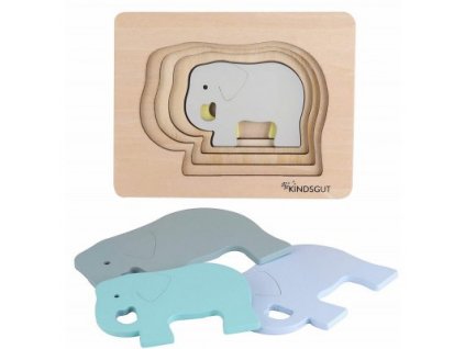 KINDSGUT Dřevěné puzzle slon