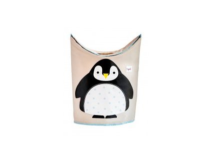 3 SPROUTS Koš na prádlo Penguin Black