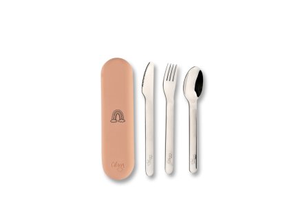 citron set priboru se silikonovym pouzdrem blush pink unicorn