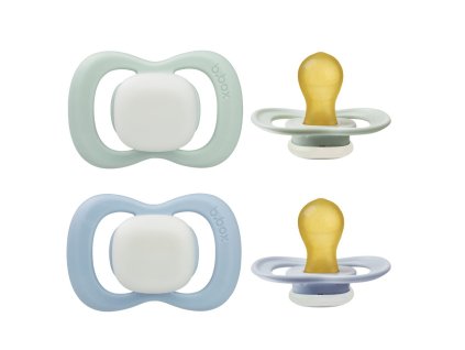 B.BOX - DUDLÍKY Z PŘÍRODNÍHO KAUČUKU 6M+, 2KS - GLOW SKY/SAGE