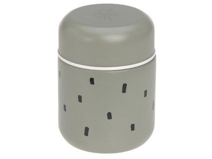 LÄSSIG Food Jar Medium Happy Prints light olive