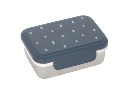 LÄSSIG Lunchbox Stainless Steel Happy Prints midnight blue