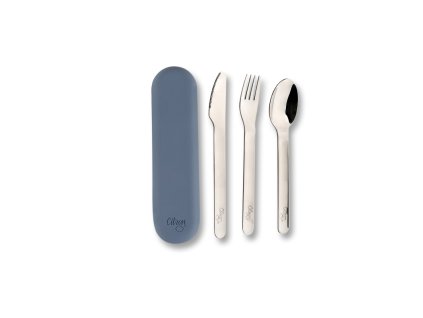Citron Set příborů se silikonovým pouzdrem - Dark Blue
