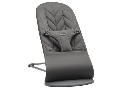BABYBJÖRN Lehátko Bliss Anthracite Petal Woven, tmavě šedá konstrukce