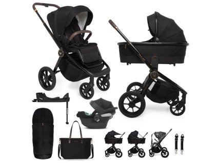 MUUVO SET Kočárek 4v1 Quick SE 2 Sunset black set + CYBEX Aton B2 i-Size + základna