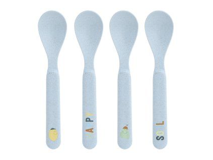 LÄSSIG Spoon Set PP/Cellulose Happy Fruits lemon