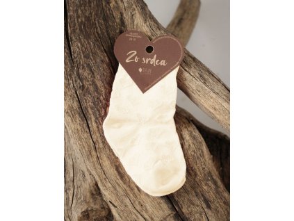 Dětské ponožky HEARTS 1ks (Barva Máslová, Velikost 498)