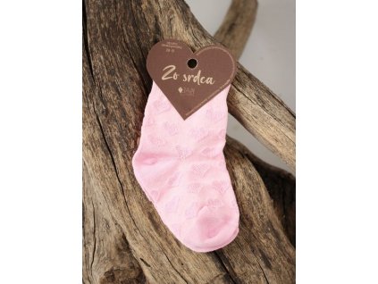 Dětské ponožky HEARTS 1ks (Barva Růžová, Velikost 498)