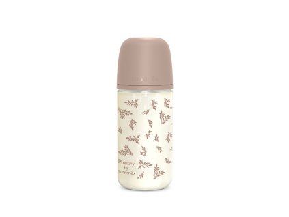SUAVINEX | Láhev sklo POETRY 240 ml fyziologická SX PRO +3 MF - krémová