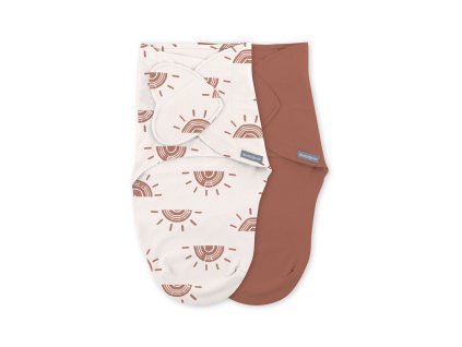 INGENUITY Zavinovačka SwaddleMe™ Ulitka bavlna Rising sun 2ks 0,5 TOG 0-3m