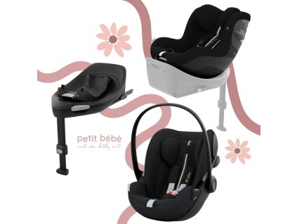 Cybex - Akční set Cloud G i-Size Moon Black (Plus) + Sirona G i-Size Moon Black (Plus) + Base G