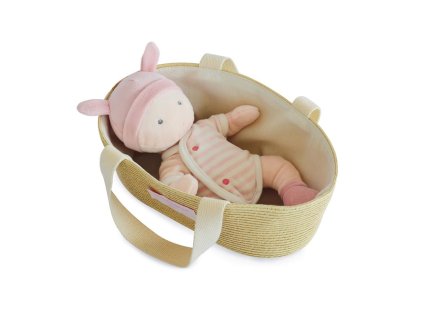 Doudou et compagnie babatko v kosiku ruzove dc3624