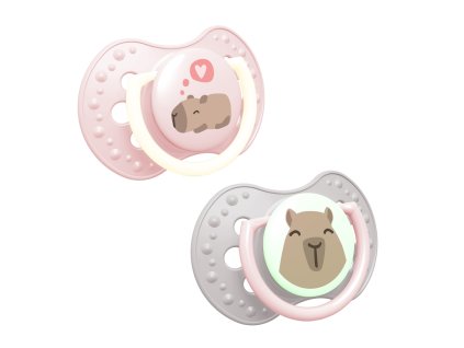 lovi dudlik svitici silikonovy dynamicky capichill 6 18m 2ks holka