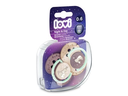 lovi dudlik svitici silikonovy dynamicky nightday 0 6m 2ks holka