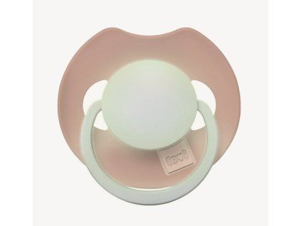Lovi Prime 0-6 svíticí dudlík - Blush