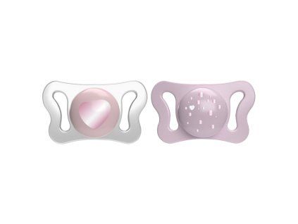 CHICCO Dudlík Physioforma® Micro silikonový 0-2m holka 2 ks