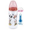 NUK FC+ lahev s kontrolou teploty Mickey 300 ml (Barva šedá)