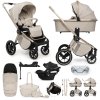 MUUVO SET Kočárek 4v1 Quick Boho Beige set + CBX By CYBEX Aton B2 i-Size + základna