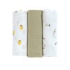 LÄSSIG Swaddle Burp blanket 85x85 Happy Fruits 2025 lemon