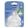 CHICCO Savička na láhev Natural Feeling silikon nastavitelný průtok 4m+ 2 ks