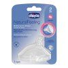 CHICCO Savička na láhev Natural Feeling silikon střední průtok 2m+ 1 ks