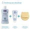 CHICCO Dárková sada kosmetiky Natural Sensation + silikonová mycí houbička méďa