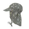 LÄSSIG Sun Protection Flap Hat 2025 palms deep olive 07-18 mo.