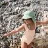 LÄSSIG Sun Protection Flap Hat green 1-3 years size 48/51