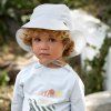 LÄSSIG Sun Protection Flap Hat illusion blue 1-3 years size 48/51