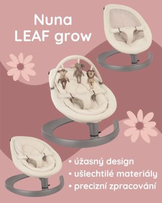 Nuna Leaf Grow je lehátko, které roste s vaším dítětem. Jemným houpáním bez baterií uklidní miminko a díky nadčasovému...