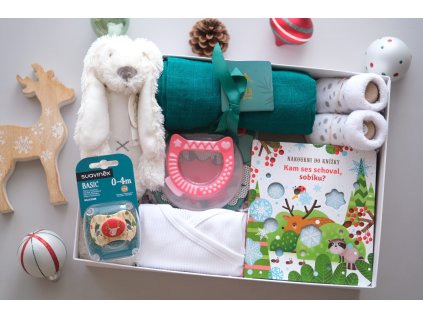 Vánoční dárková sada pro novorozence Rudolph+