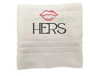 Lippen Hand/Badetuch mit Namen Schön gestickter aus 100% Baumwolle