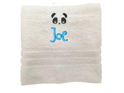 Panda Hand/Badetuch mit Namen Schön gestickter aus 100% Baumwolle