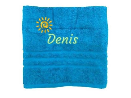 Sonne Hand/Badetuch mit Namen Schön gestickter aus 100% Baumwolle