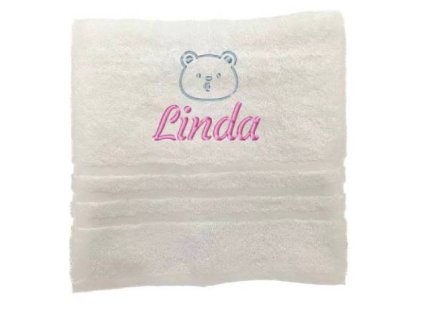 Teddybär 1 Hand/Badetuch mit Namen Schön gestickter aus 100% Baumwolle