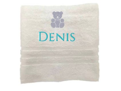 Teddybär 2 Hand/Badetuch mit Namen Schön gestickter aus 100% Baumwolle
